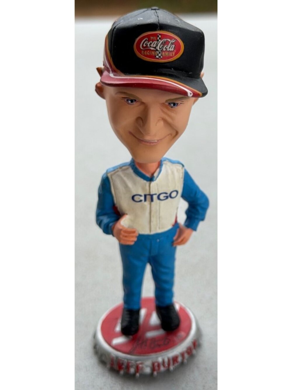 2002 Coca-Cola Racing Family Collection NASCAR Bobblehead Figurine Jeff Burton